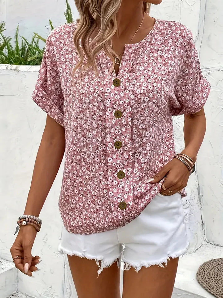 Stylish Floral Print Blouse