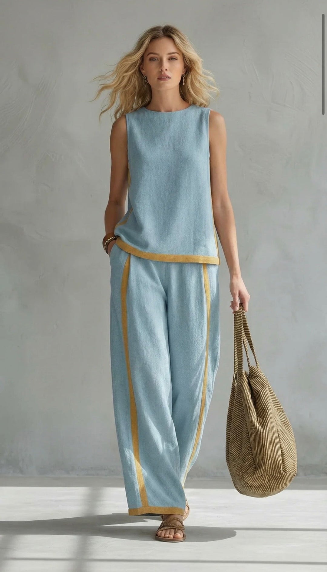 Elegant Cotton & Linen Suit