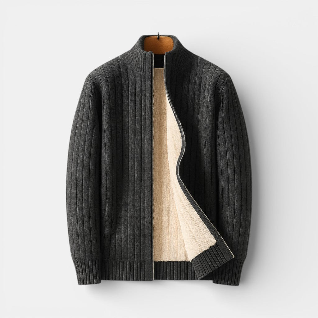 Men’s Knit Zip Sweater Comfort Refined Casual Style