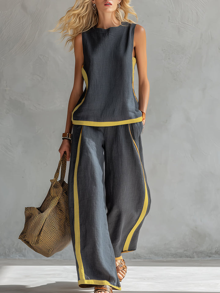Elegant Cotton & Linen Suit