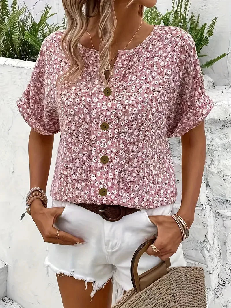 Stylish Floral Print Blouse