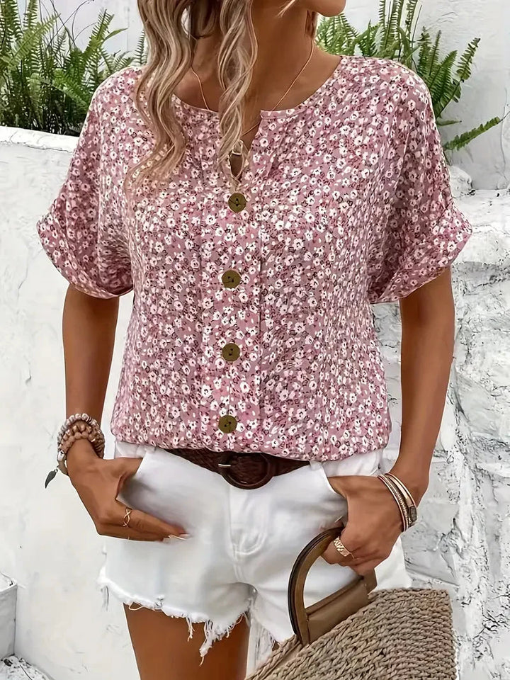 Stylish Floral Print Blouse