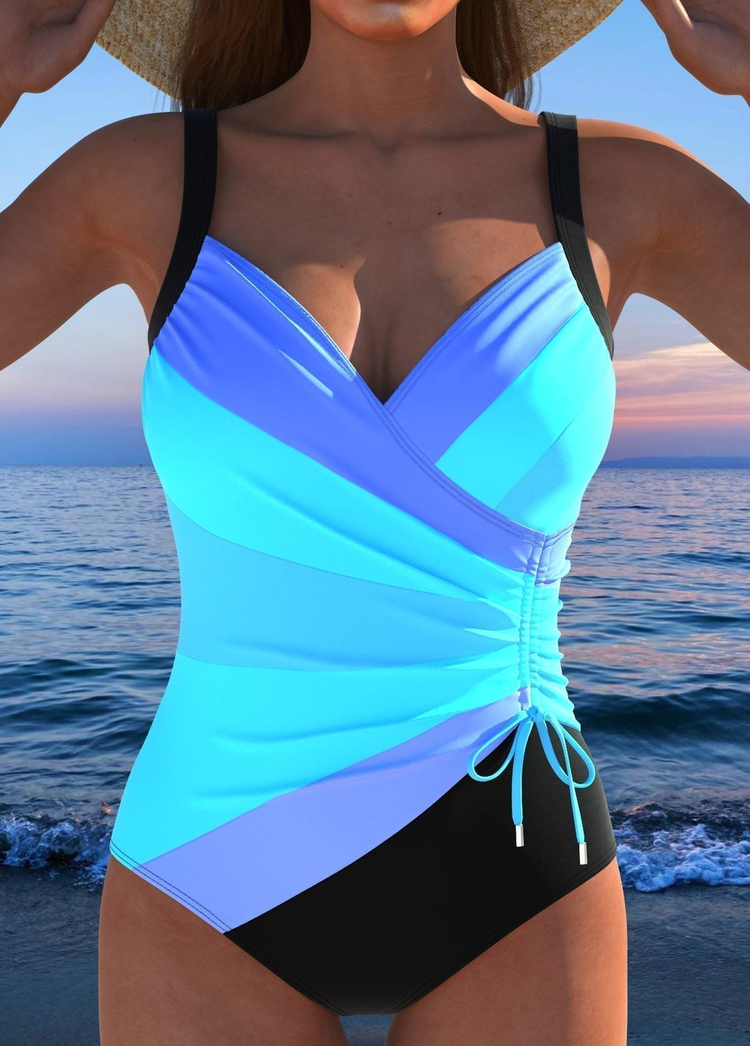Éloria - Elegant Colorful Print Swimsuit