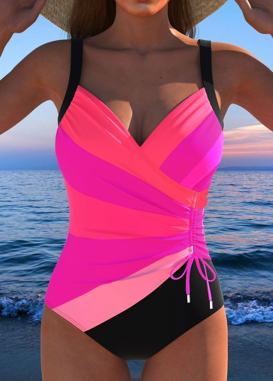 Éloria - Elegant Colorful Print Swimsuit