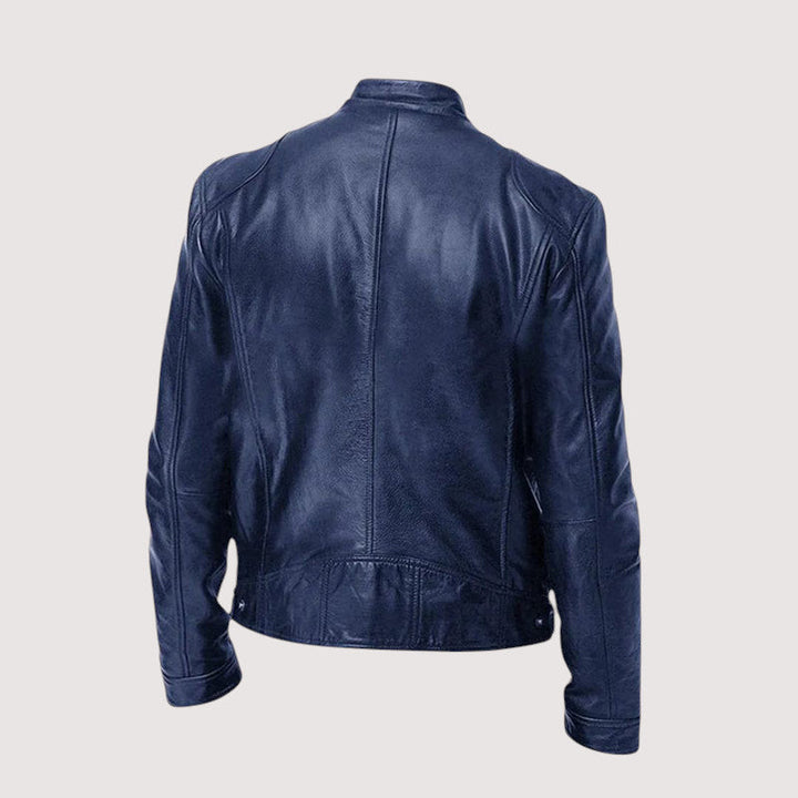 Elegant Men's Leather Jacket – Genuine Leather, Timeless Style, All-Season Comfort