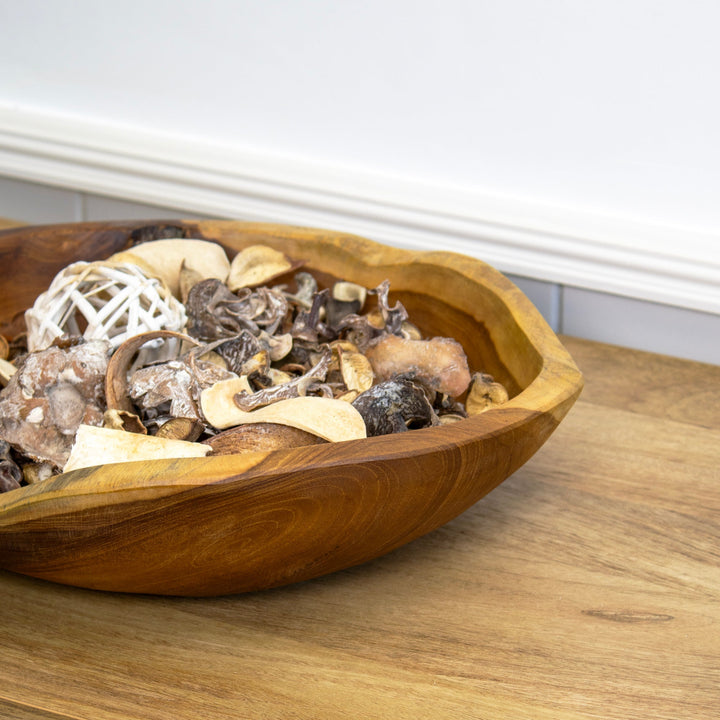 Rustic Teak Wood Table Bowl