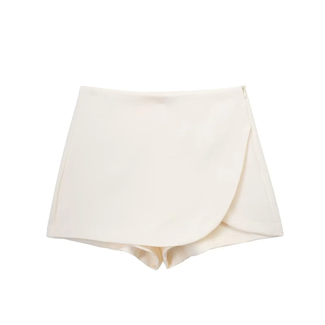 Women's wrap skort with elasticated waist
