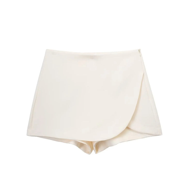 Women's wrap skort with elasticated waist