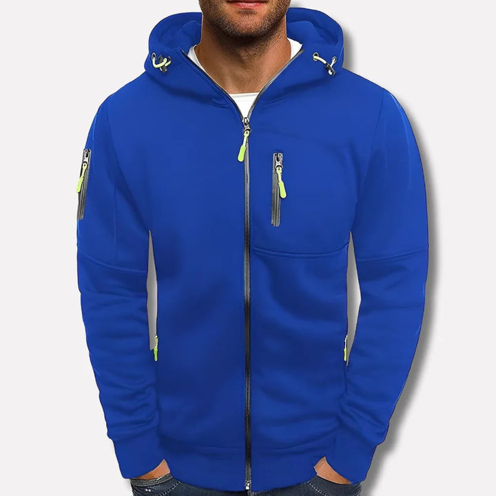 Men's Zip-Up Hoodie Jacket | Regular Fit Hooded Sweatshirt | Soft Fleece Lined Layer | Casual Travel Everyday Wear