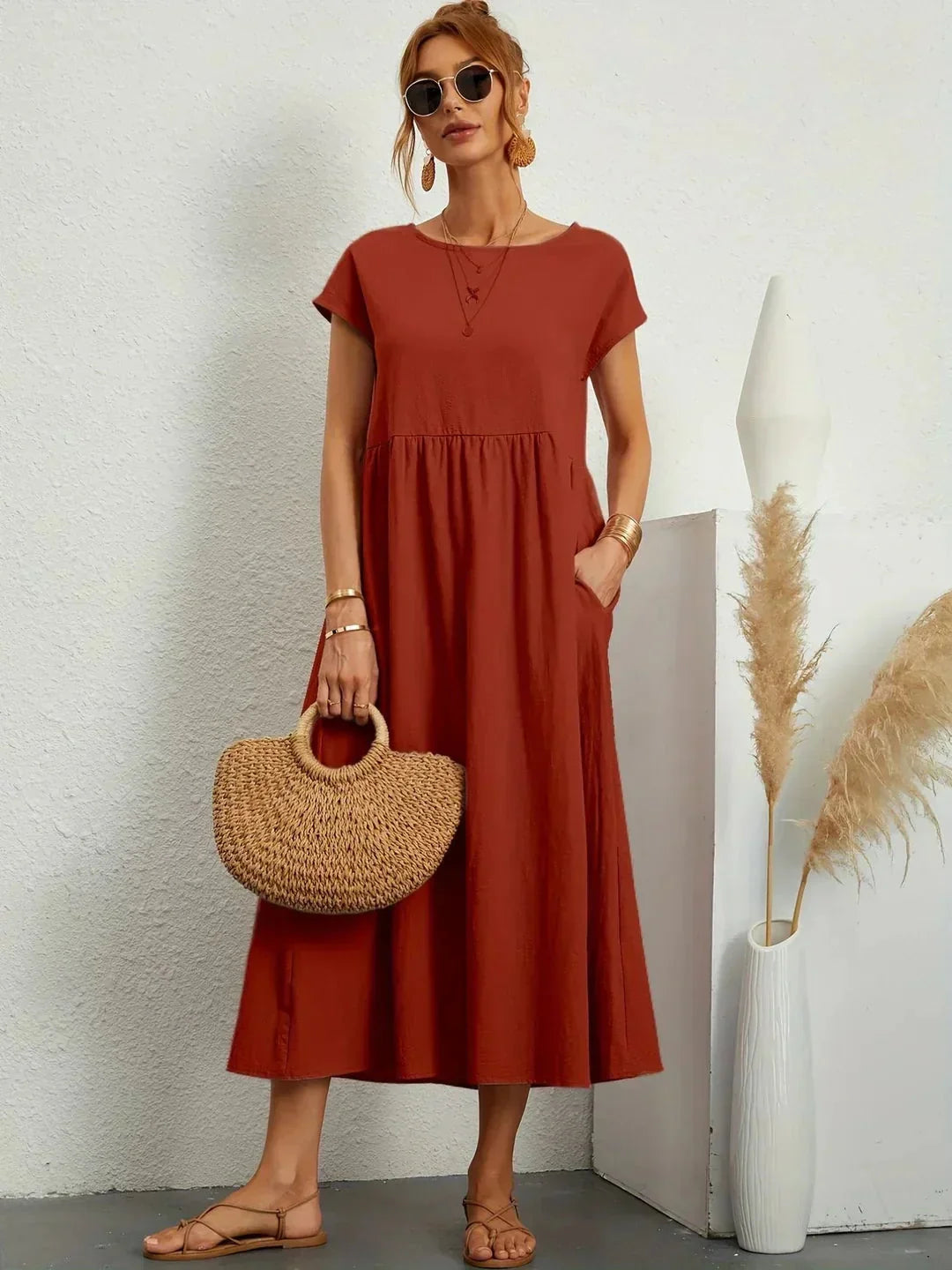 Timeless Elegant Flowing Midi Dress