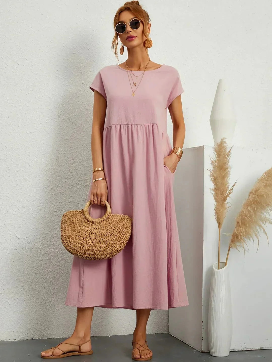 Timeless Elegant Flowing Midi Dress