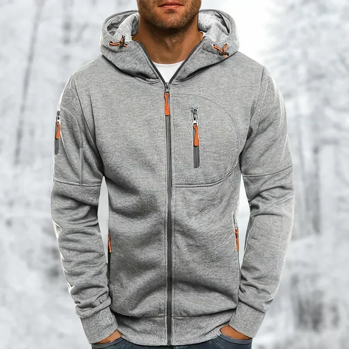 Men's Zip-Up Hoodie Jacket | Regular Fit Hooded Sweatshirt | Soft Fleece Lined Layer | Casual Travel Everyday Wear