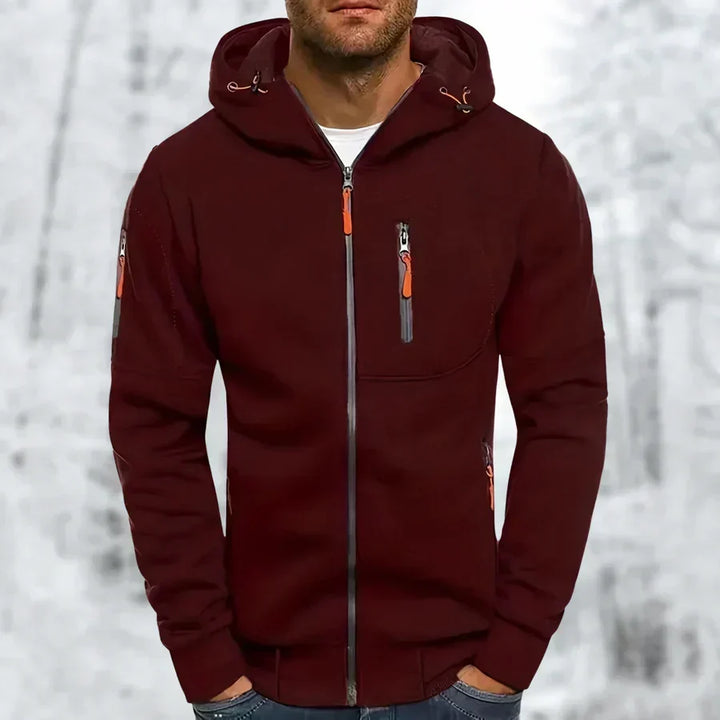 Men's Zip-Up Hoodie Jacket | Regular Fit Hooded Sweatshirt | Soft Fleece Lined Layer | Casual Travel Everyday Wear