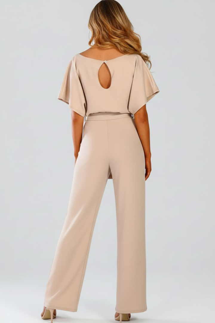Women’s Jumpsuit with Belt and Wide Legs