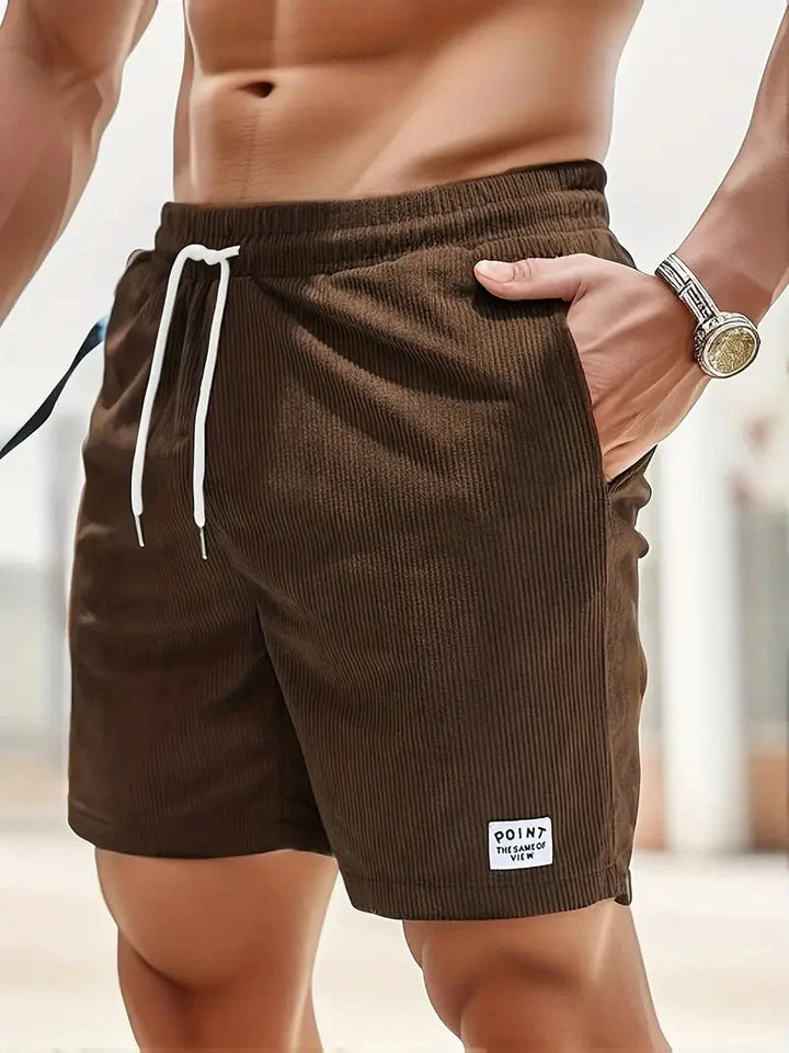 Men's Cotton-Look Corduroy Summer Shorts