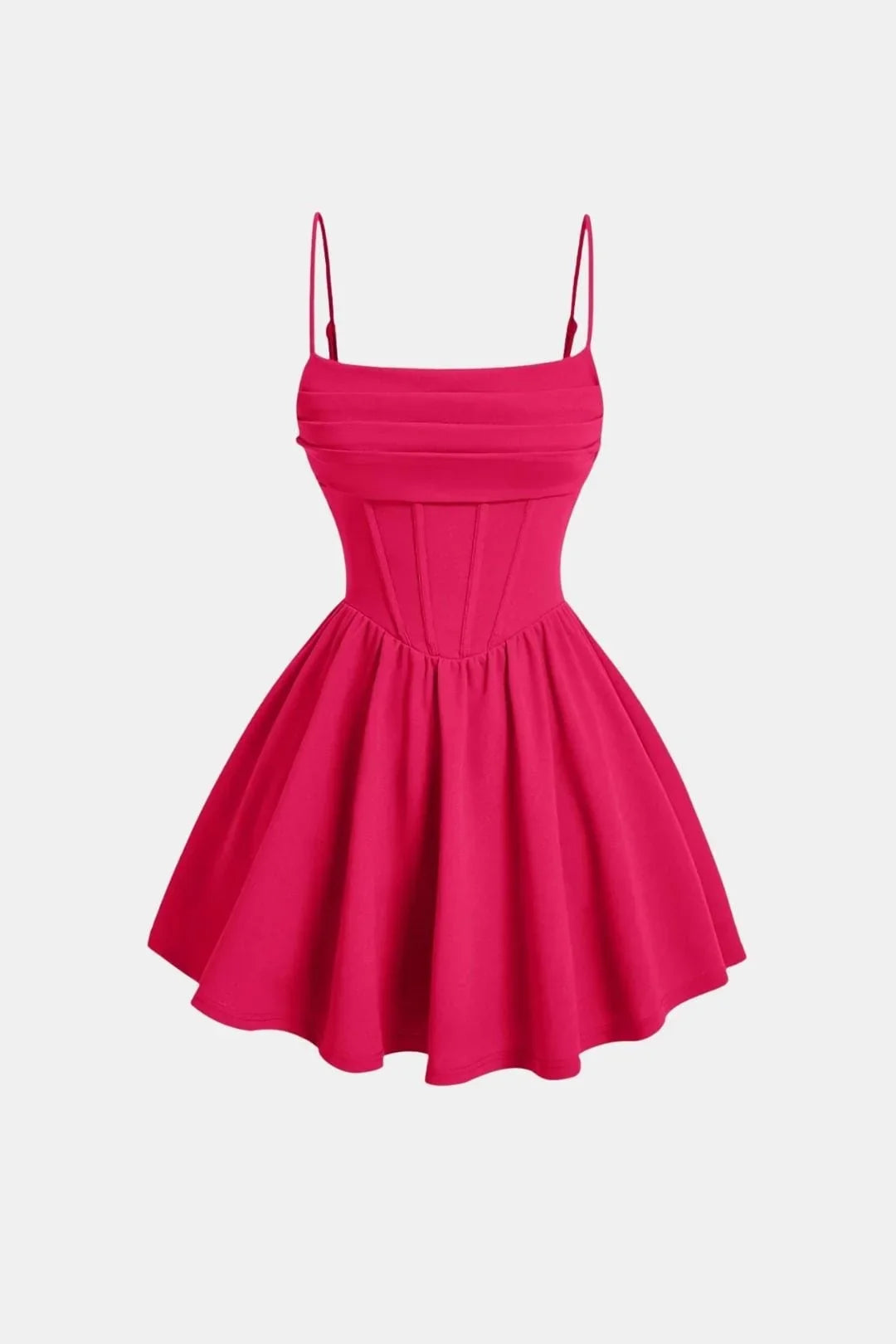 Women's Corset Mini Cocktail Dress | Ruched Bodycon Silhouette | Spaghetti Strap Party Dress | Evening Wedding Guest Occasion Wear