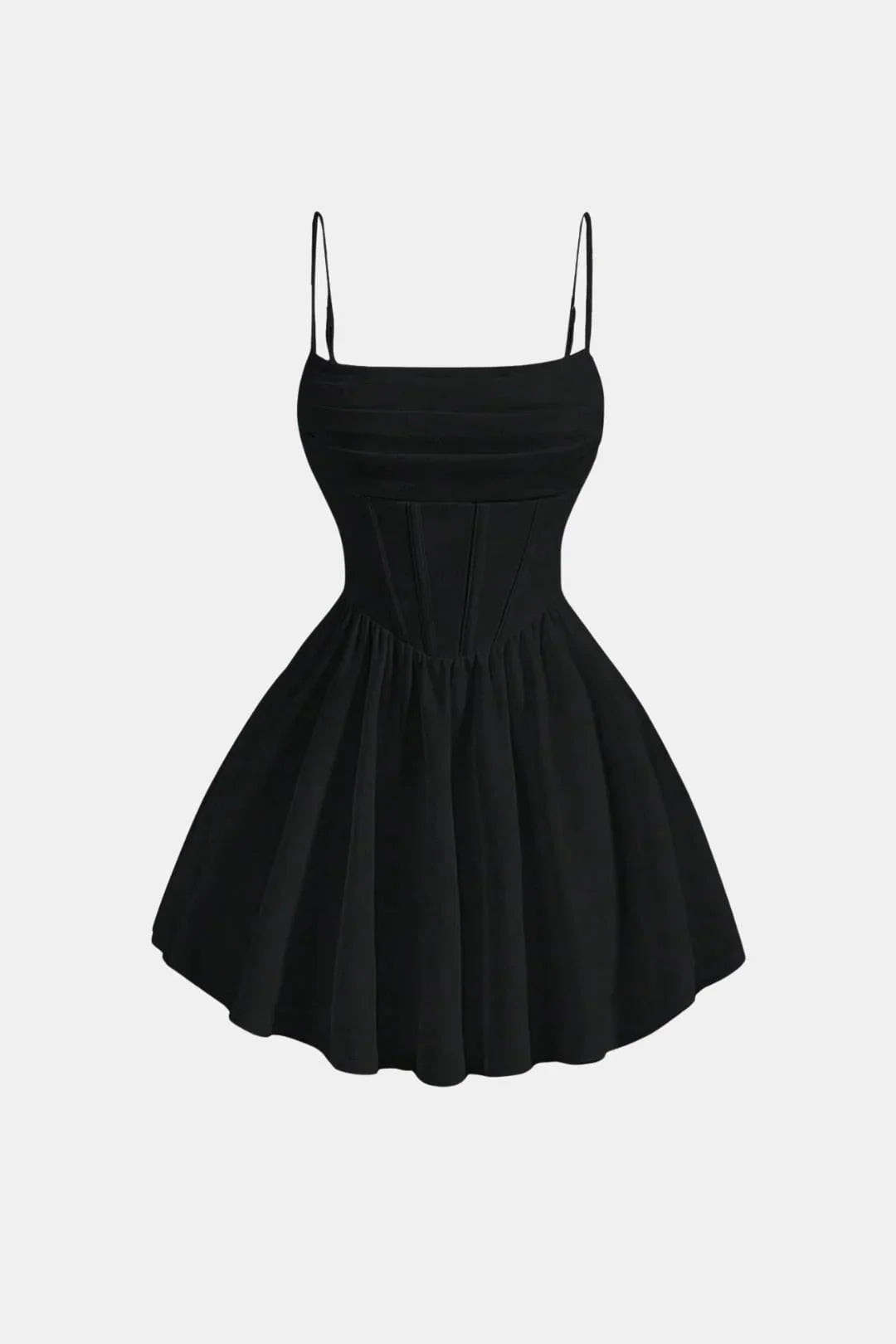 Women's Corset Mini Cocktail Dress | Ruched Bodycon Silhouette | Spaghetti Strap Party Dress | Evening Wedding Guest Occasion Wear
