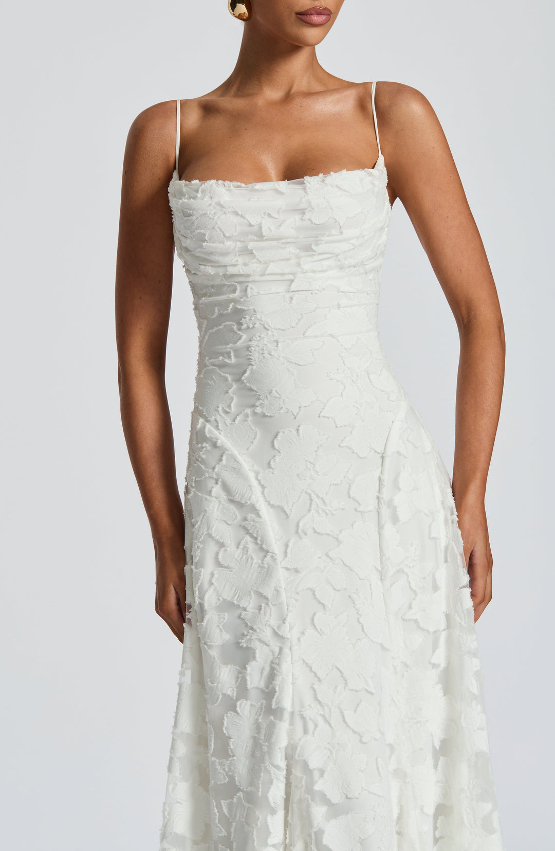 Elegant Evening Maxi Dress with Spaghetti Straps