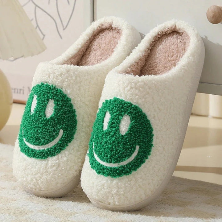 Smiley Design Slippers – Padded House Slippers for Home