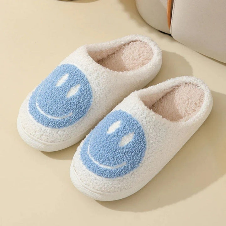 Smiley Design Slippers – Padded House Slippers for Home