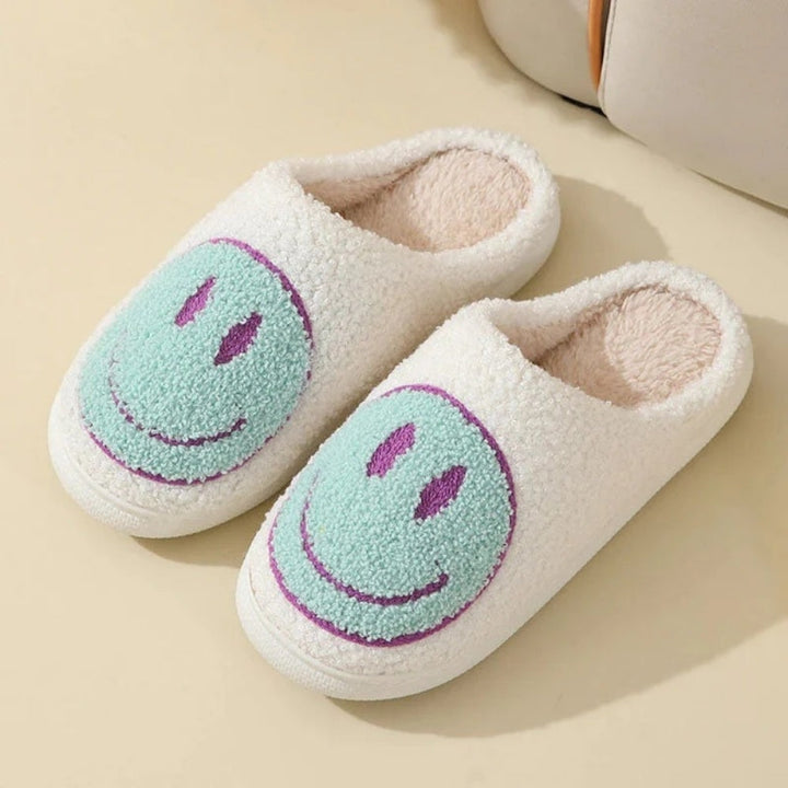 Smiley Design Slippers – Padded House Slippers for Home