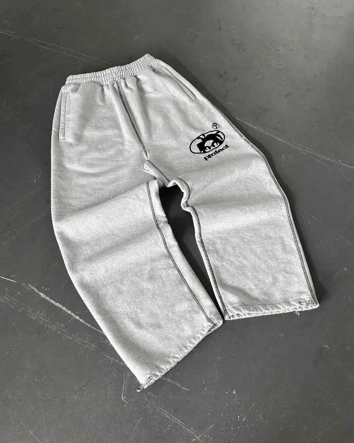 Men's Y2K Jogger Trousers | Relaxed Fit Streetwear Sweatpants | Drawstring Waist Cargo Style | Urban Casual Everyday Wear