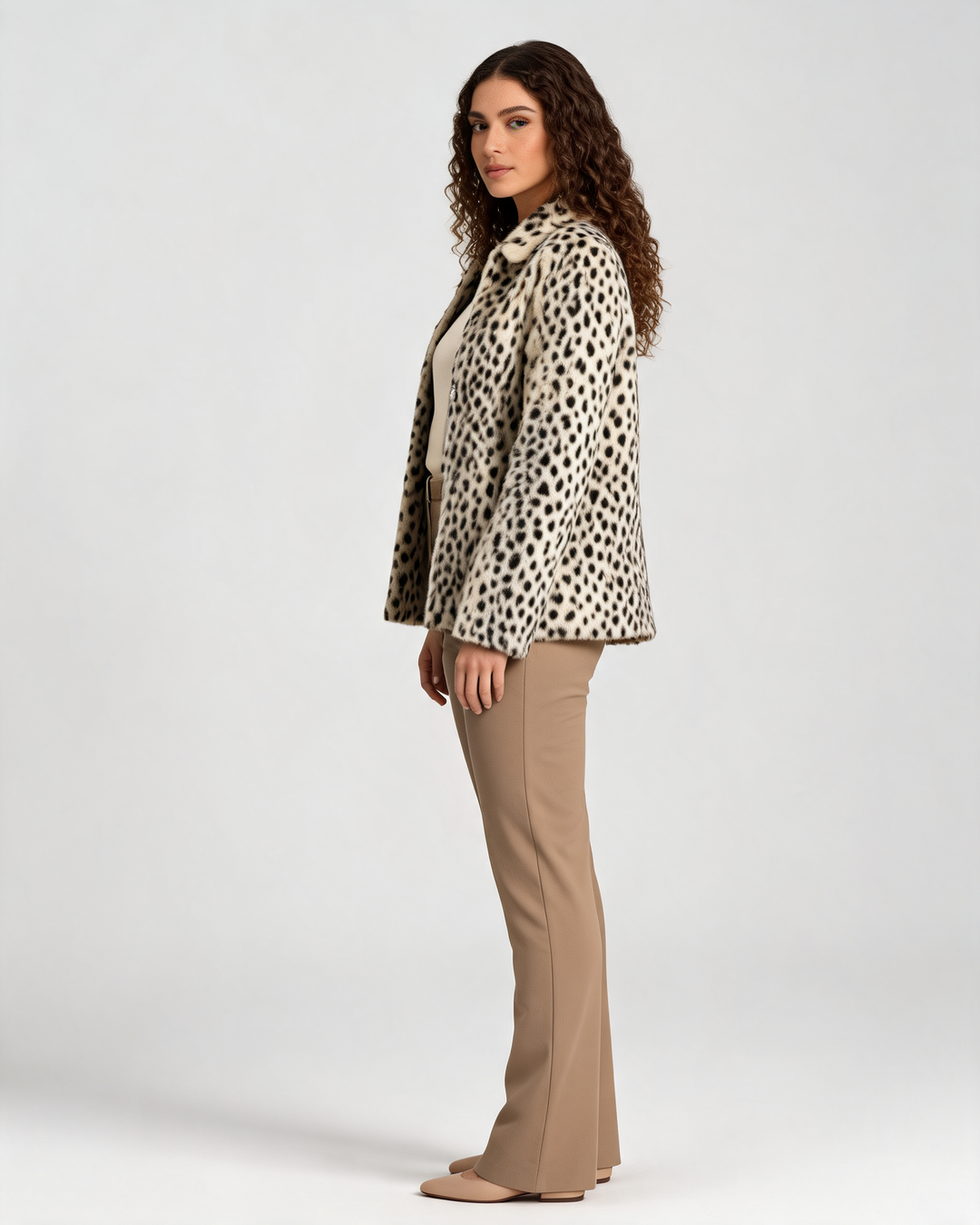 Leopard Faux Fur Jacket - Alessia