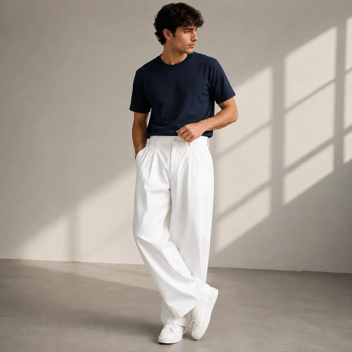 Modern Men's Wide Leg Casual Trousers