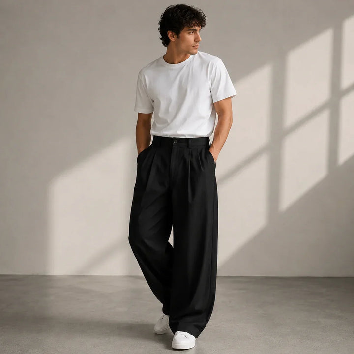 Modern Men's Wide Leg Casual Trousers